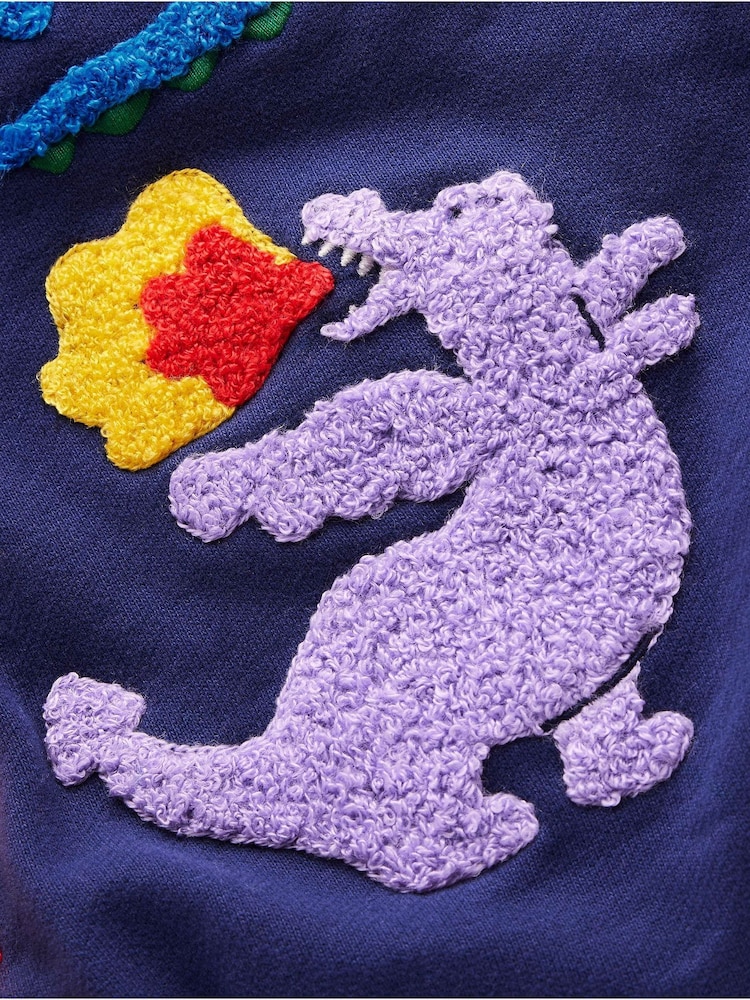 Boden Blue Fun Dragon 100% Cotton Sweatshirt - Image 3 of 3