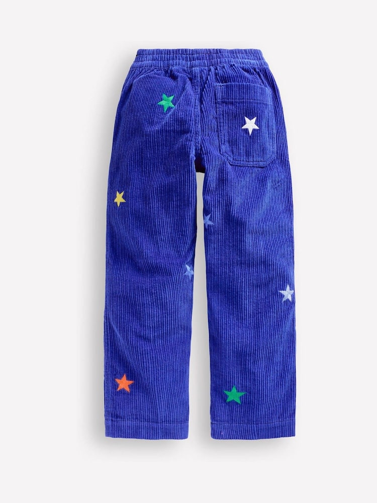 Boden Blue Star Pull-On Corduroy 100% Cotton Trousers - Image 2 of 3