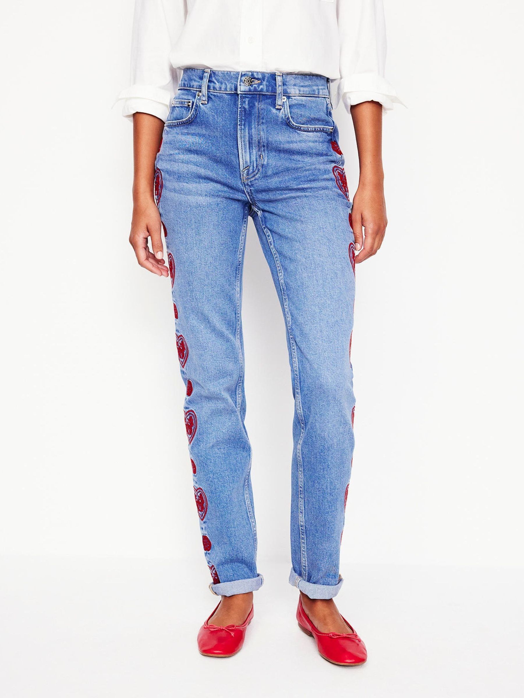 値下げ不可 andmary Heart stitch denim BLU 即日発送 andmary Heart stitch denim Mサイズ パンツ ANDMARY】Heart