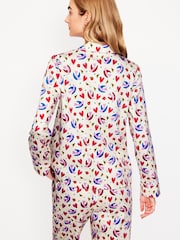 Boden Cream Heart Sateen 100% Cotton Pyjamas - Image 2 of 5