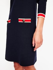 Boden Blue Holly Knitted Shift 100% Cotton Dress - Image 2 of 6