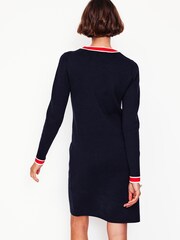 Boden Blue Holly Knitted Shift 100% Cotton Dress - Image 4 of 6