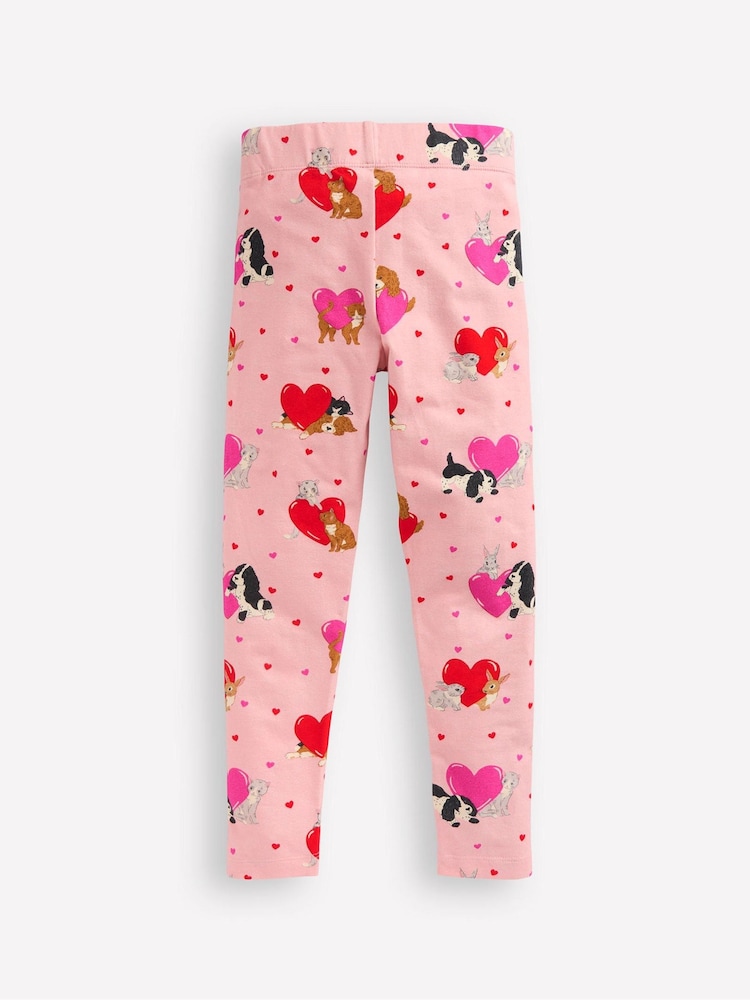 Boden Pink Heart Fun Valentines Leggings - Image 2 of 3 Boden Pink Heart Fun Valentines Leggings - Image 2 of 3