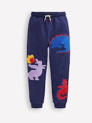 Boden Navy 100% Cotton Fun Joggers - Image 1 of 3