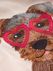 Boden Cream Fun Superstitch Dog Grid 100% Cotton T-Shirt - Image 3 of 3