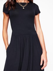 Boden Black Melanie Jersey Midi Dress - Image 1 of 5