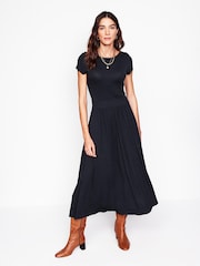 Boden Black Melanie Jersey Midi Dress - Image 2 of 5