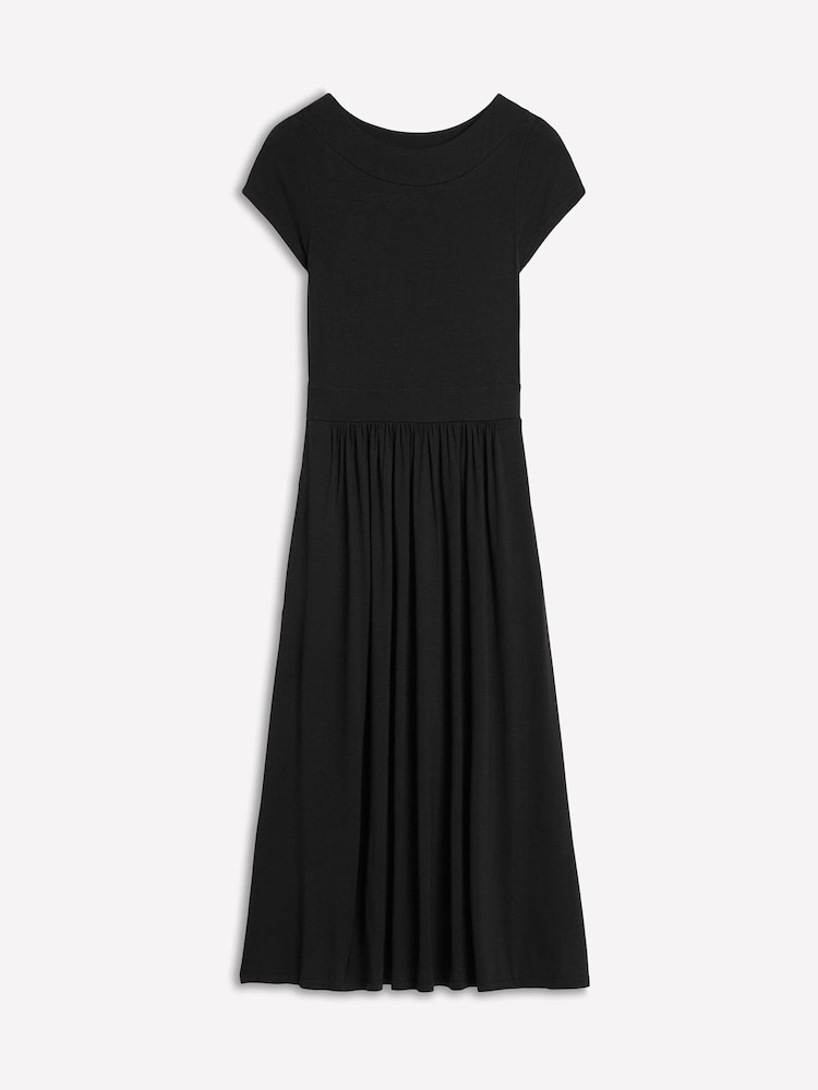 Boden Black Melanie Jersey Midi Dress - Image 5 of 5