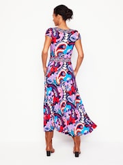 Boden Blue Melanie Jersey Paisley Midi Dress - Image 4 of 5