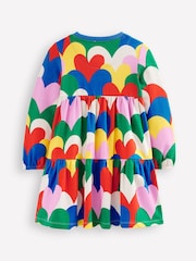 Boden Blue Tiered Heart Sweatshirt Dress - Image 2 of 3