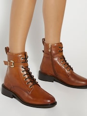 Dune London Brown Puckles Ankle Boots - Image 1 of 6