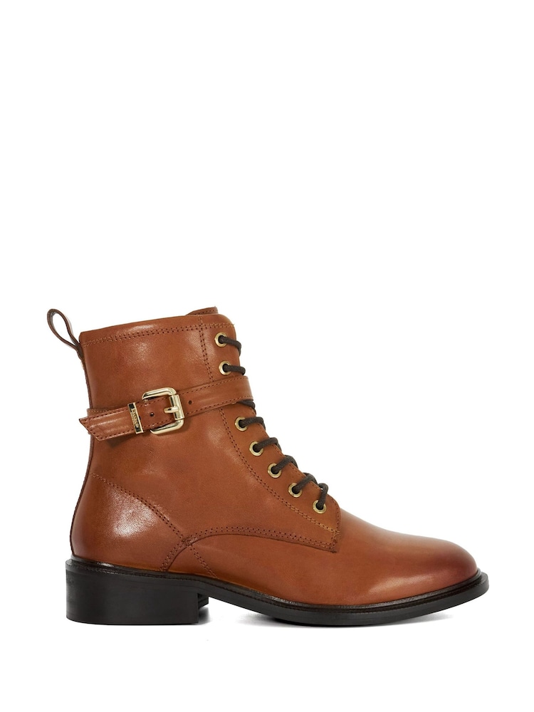 Dune London Brown Puckles Ankle Boots - Image 2 of 6