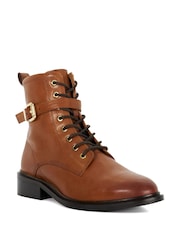 Dune London Brown Puckles Ankle Boots - Image 3 of 6