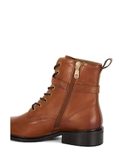 Dune London Brown Puckles Ankle Boots - Image 5 of 6