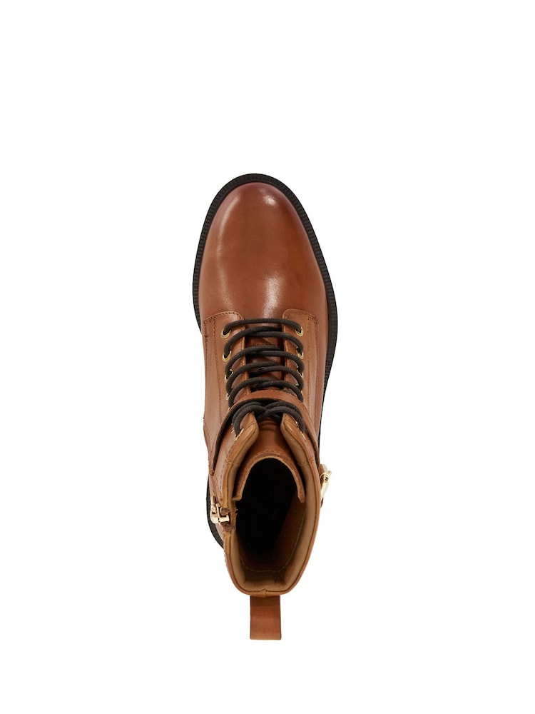 Dune London Brown Puckles Ankle Boots - Image 6 of 6
