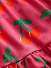 Boden Pink Twirly Cherries 100% Cotton Jersey Dress - Image 3 of 3