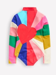 Boden Red Heart Rainbow Long-Sleeved Swimsuit - Image 2 of 3