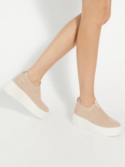 Dune London Pink Elements Trainers - Image 1 of 6