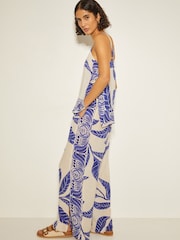 Monsoon White Dinah Leaf Print Cami Top - Image 1 of 4
