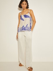 Monsoon White Dinah Leaf Print Cami Top - Image 4 of 4