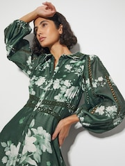 Monsoon Amari Floral Imprimeu Midi Rochie tip cămașă - Image 2 of 5