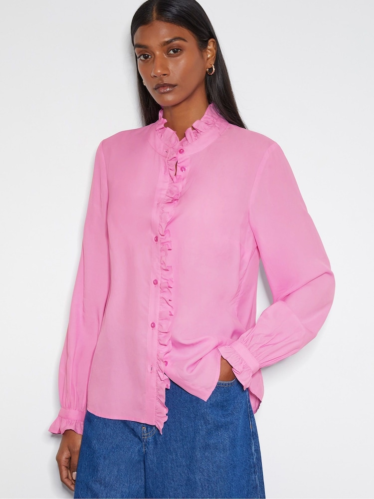 Monsoon Pink Cecily Ruffle Blouse - Image 1 of 5