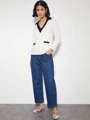 Monsoon Clara V-Neck Collared Jumper - Imagen 2 de 4