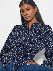Monsoon Blue Novie Spot Print Jersey Shirt - Image 1 of 3