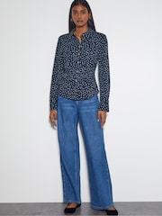 Monsoon Blue Novie Spot Print Jersey Shirt - Image 2 of 3