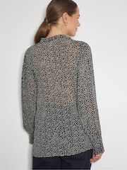 Monsoon Black Arielle Sheer Ditsy Floral Print Blouse - Image 2 of 4