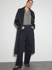 Monsoon Black Arielle Sheer Ditsy Floral Print Blouse - Image 3 of 4