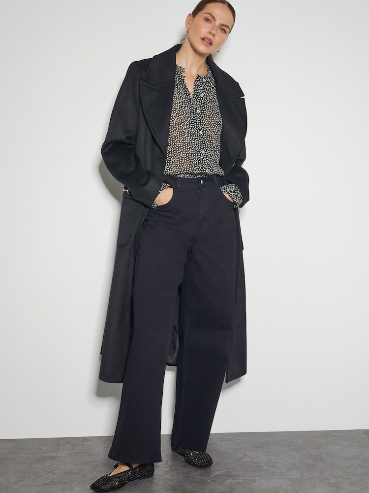 Monsoon Black Arielle Sheer Ditsy Floral Print Blouse - Image 3 of 4