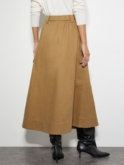 Monsoon Natural Hanna Cargo 100% Cotton Maxi Skirt - Image 4 of 4