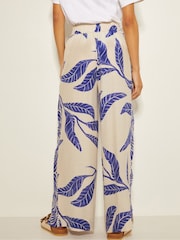 Monsoon White Dinah Leaf Print Trousers - Image 3 of 4