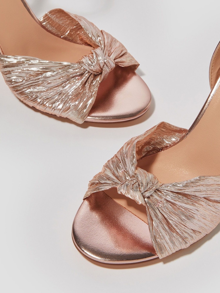 Monsoon Metallic Twist Front Heeled Sandals - Imagen 2 de 2 Monsoon Metallic Twist Front Heeled Sandals - Imagen 2 de 2