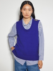 Monsoon Blue Nora Scoop Neck Sweater Vest - Image 1 of 4