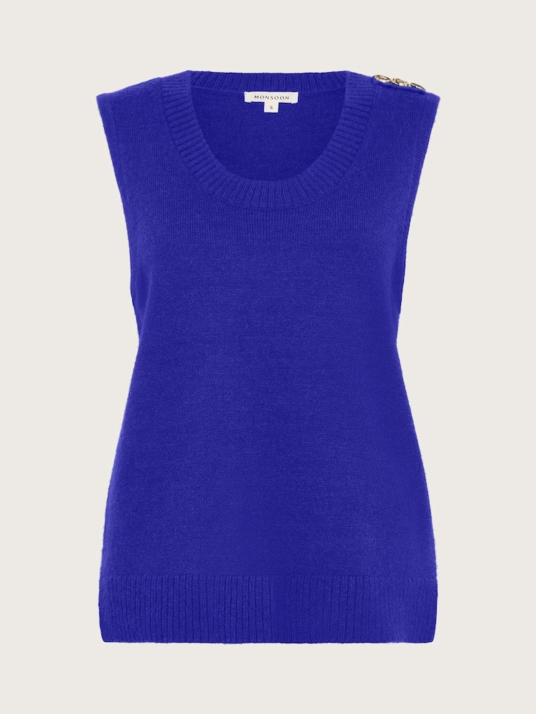 Monsoon Blue Nora Scoop Neck Sweater Vest - Image 4 of 4
