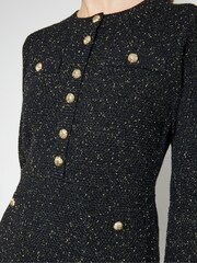 Monsoon Black Saskia Sparkle Knit Mini Dress - Image 3 of 3