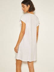 Monsoon White Mini Jodie Tassel Beach 100% Cotton Tunic Dress - Image 2 of 3