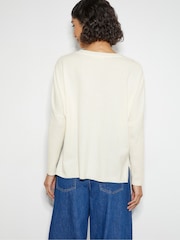 Monsoon Natural Vicki V-Neck Jumper - Image 2 of 4