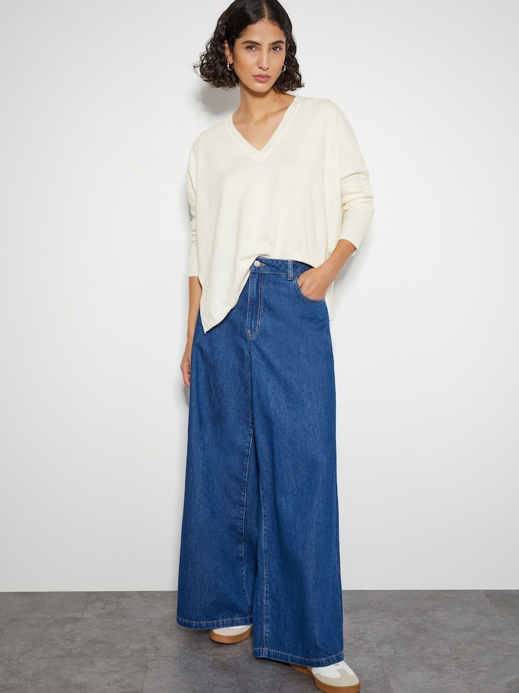 Monsoon Natural Vicki V-Neck Jumper - Image 3 of 4