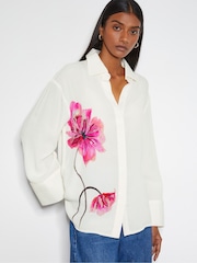 Monsoon Natural Fleur Embroidered Flower Shirt - Image 1 of 4