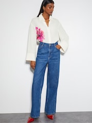Monsoon Natural Fleur Embroidered Flower Shirt - Image 4 of 4