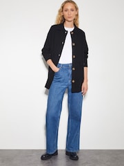 Monsoon Black Nina Knit Utility Jacket - Image 2 of 4