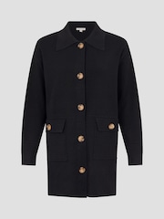 Monsoon Black Nina Knit Utility Jacket - Image 4 of 4