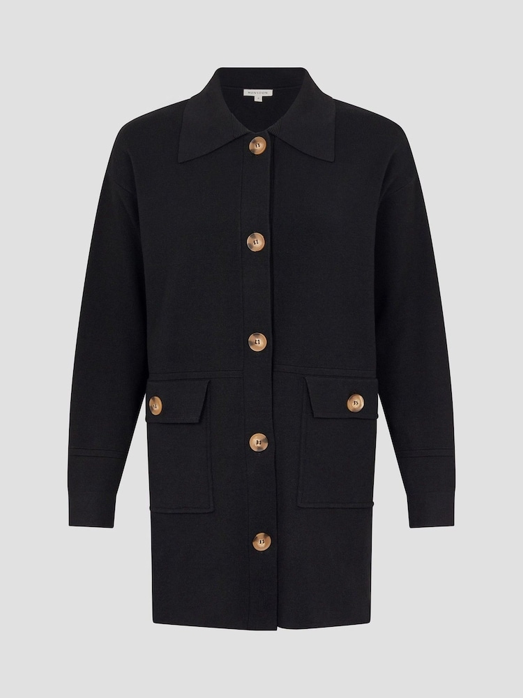 Monsoon Black Nina Knit Utility Jacket - Image 4 of 4