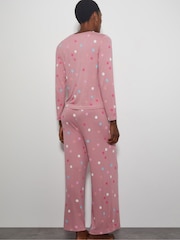 Monsoon Pink Sabrina Spot Long Pyjamas Set - Image 2 of 4