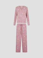 Monsoon Pink Sabrina Spot Long Pyjamas Set - Image 4 of 4