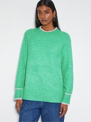 Monsoon Green Oversized OTI Mock Neck Jumper - Image 1 of 3