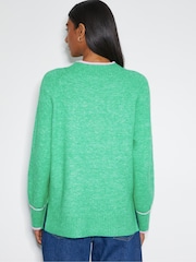 Monsoon Green Oversized OTI Mock Neck Jumper - Image 2 of 3